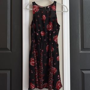 Black floral dress